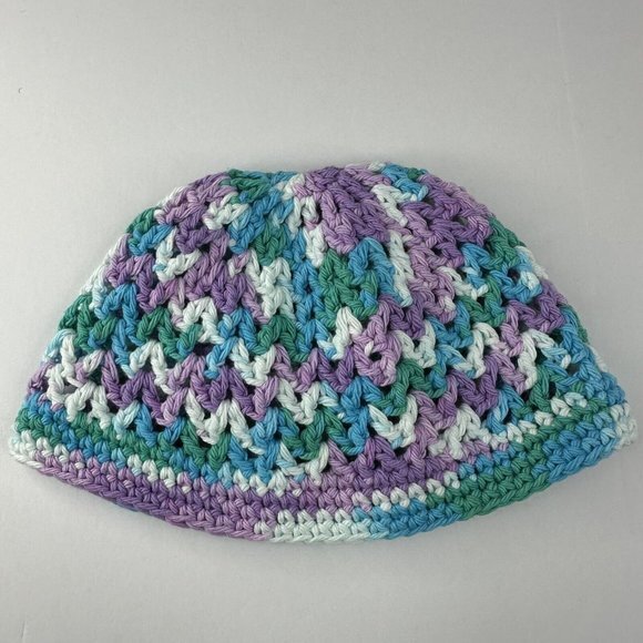 Created by Cyd Handmade Crochet Beanie Clem Lily Sugar N Cream Skull Cap NEW main image 8